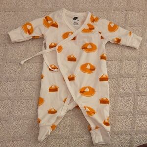 Pumpkin Pie Print Kids Footie
